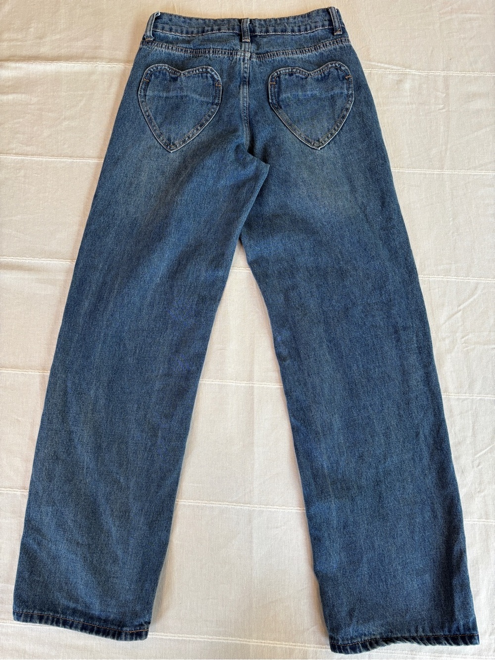 Angel Kiss Wide Leg Heart Pocket Jeans 1/25